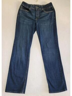 Riders by Lee  Womens Mid Rise Blue Wash Denim Straight Leg Stretch Jeans Sz 10